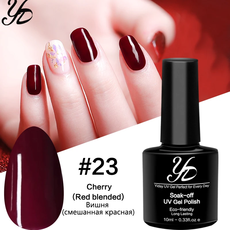 Yiday 1x ярко-красный оранжевый тон лак для ногтей УФ-гель чистый цвет