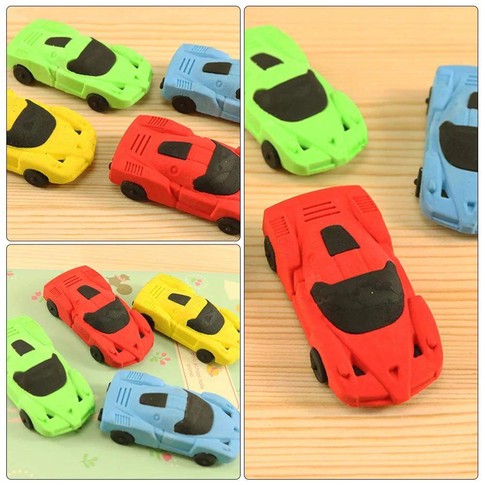 

20pcs Lovely Racing Car Eraser Students Cartoon Eraser School Supplies