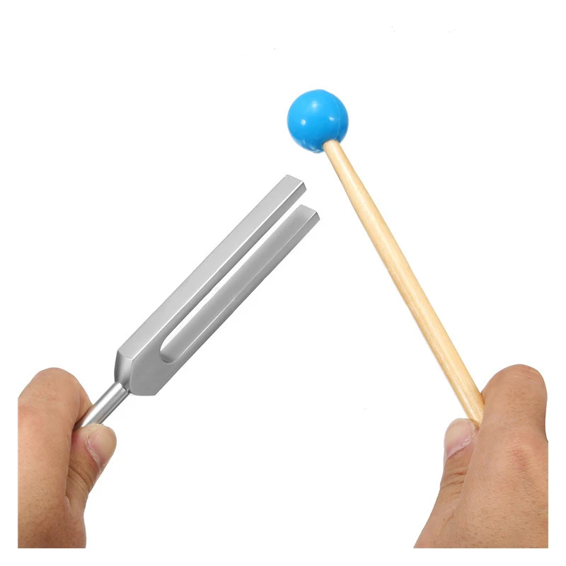 Aluminum Medical Tuning Fork Chakra Hammer Ball Diagnostic 528HZ With Mallet Set Nervous System Testing Health Care | Инструменты