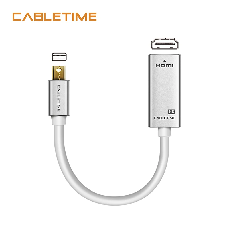 Переходник Cabletime Mini Display port HDMI совместимый адаптер M/F 1080P Thunderbolt с MacBook Pro Air iMac