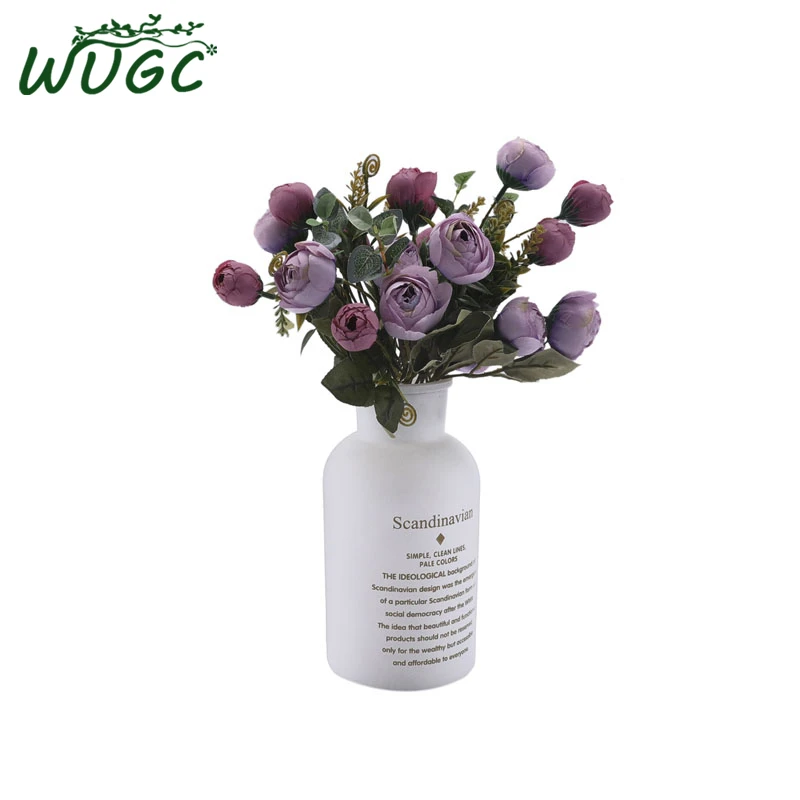 32 см картина маслом чайная роза шелковые искусственные цветы 5 больших голов