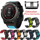 Ремешок для смарт-часов Garmin Fenix 6, 6, XPro, 5X, 5 Plus, 3HR, 935, 945, S60, силиконовый браслет, 22 мм