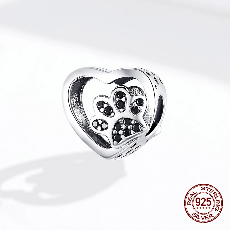 Женский браслет из серебра 925 пробы с цирконом в форме сердца | Украшения и