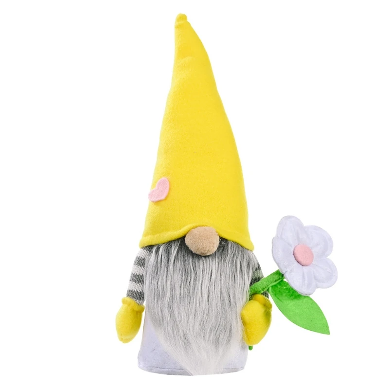 

Mother's Day Gnome Flower Swedish Nisse Tomte Elf Dwarf Farmhouse Tiered Tray Decor Home Household Ornaments