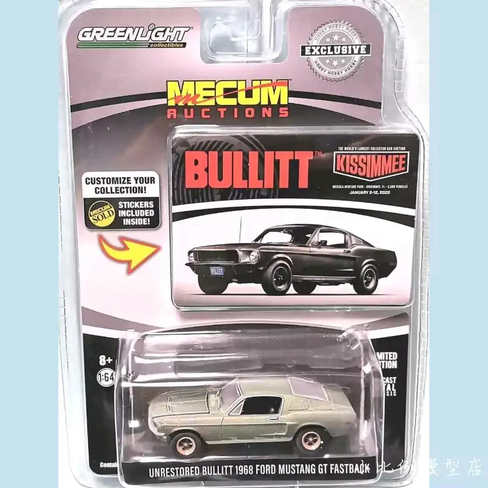 

Greenlight CARS 1/64 UNRESORED BULLITT 1968 FORD MUSTANG GT Collector Edition Metal Diecast Model Car Kids Toys Gifts