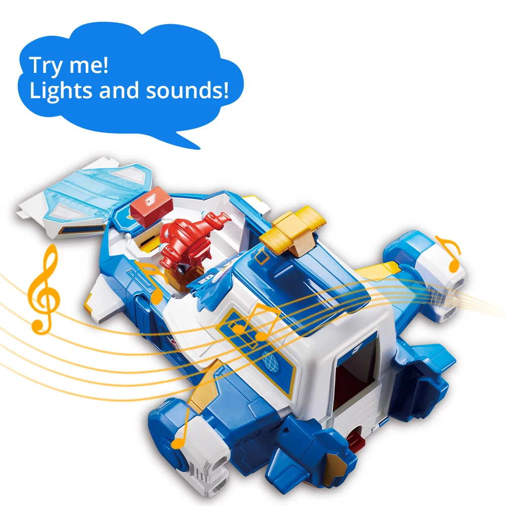 Игровой самолет Super Wings S4 World с подсветкой и звуковыми эффектами включает в себя 2