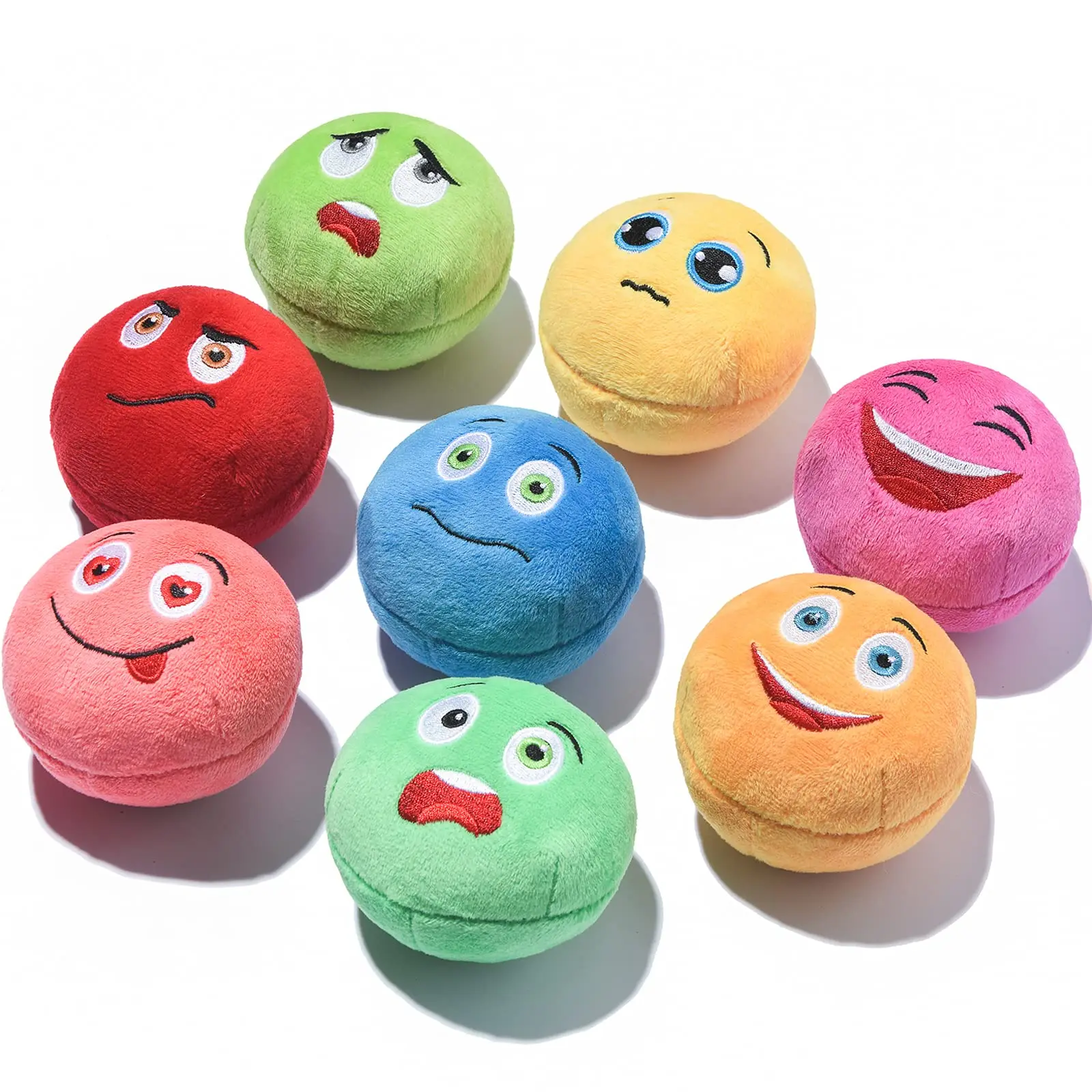 

Squeaky Dog Ball Toys Pet Play Squeakers Ball Chewing Toy Fetch Bright Balls Dog Supplies Puppy Popular Toys Interactive Cat Toy