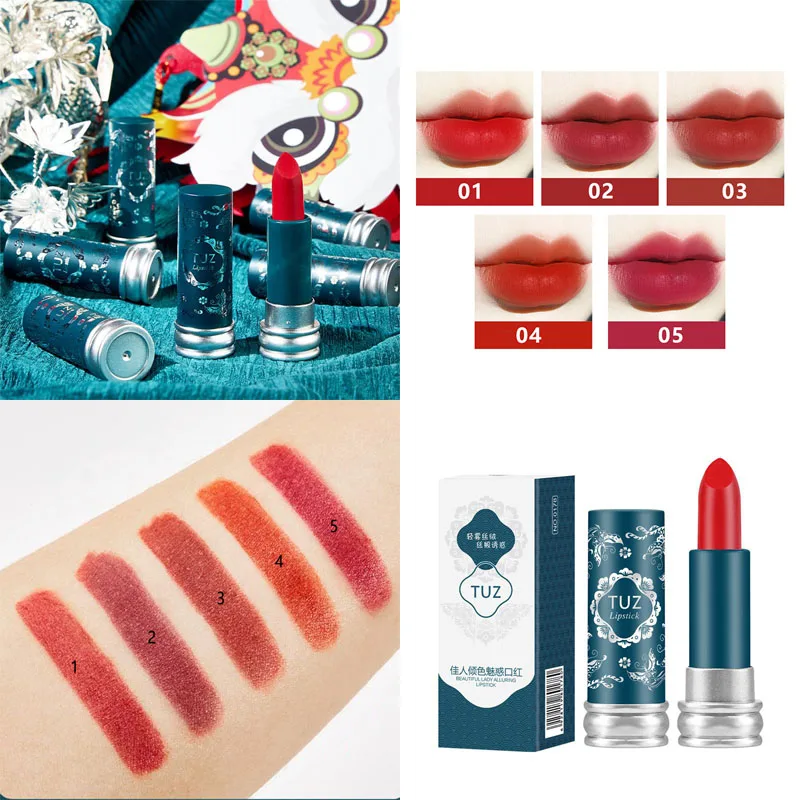 

1 Pc Nude Matte Velvet Foggy Lipstick Long Lasting Easy To Wear Color Rendering Nonstick Cup Lip Makeup Lady Beauty Lip Cosmetic