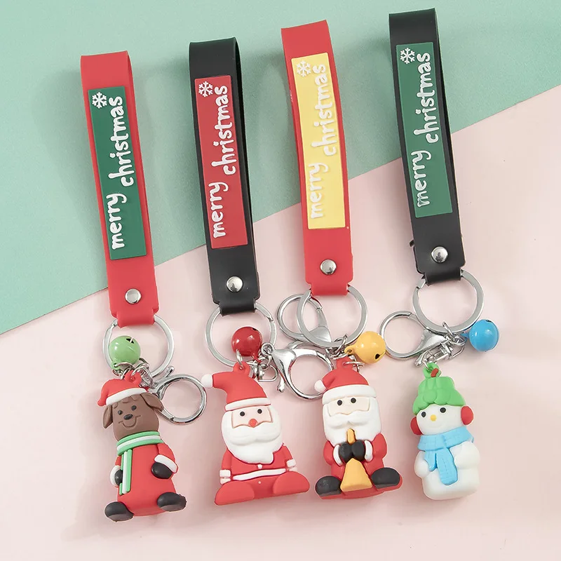

Disney Santa Claus Keychain Bag Pendant Accessories Christmas Elk Doll Gifts
