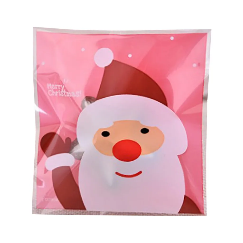 c Merry Candy подарочные пакеты Рождество Санта печенье быстрая свадьба день рождения подарок мешок печенье выпечки Упаковка печенья мешок 8P - Цвет: c