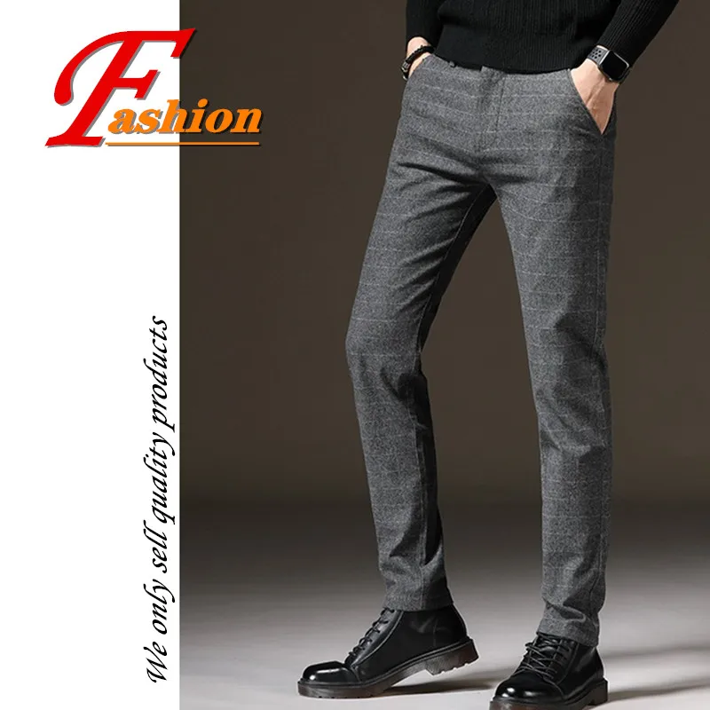 High-grade new men's business casual all-match comfortable breathable fashion no-iron crease proof keep warm leisure trousers