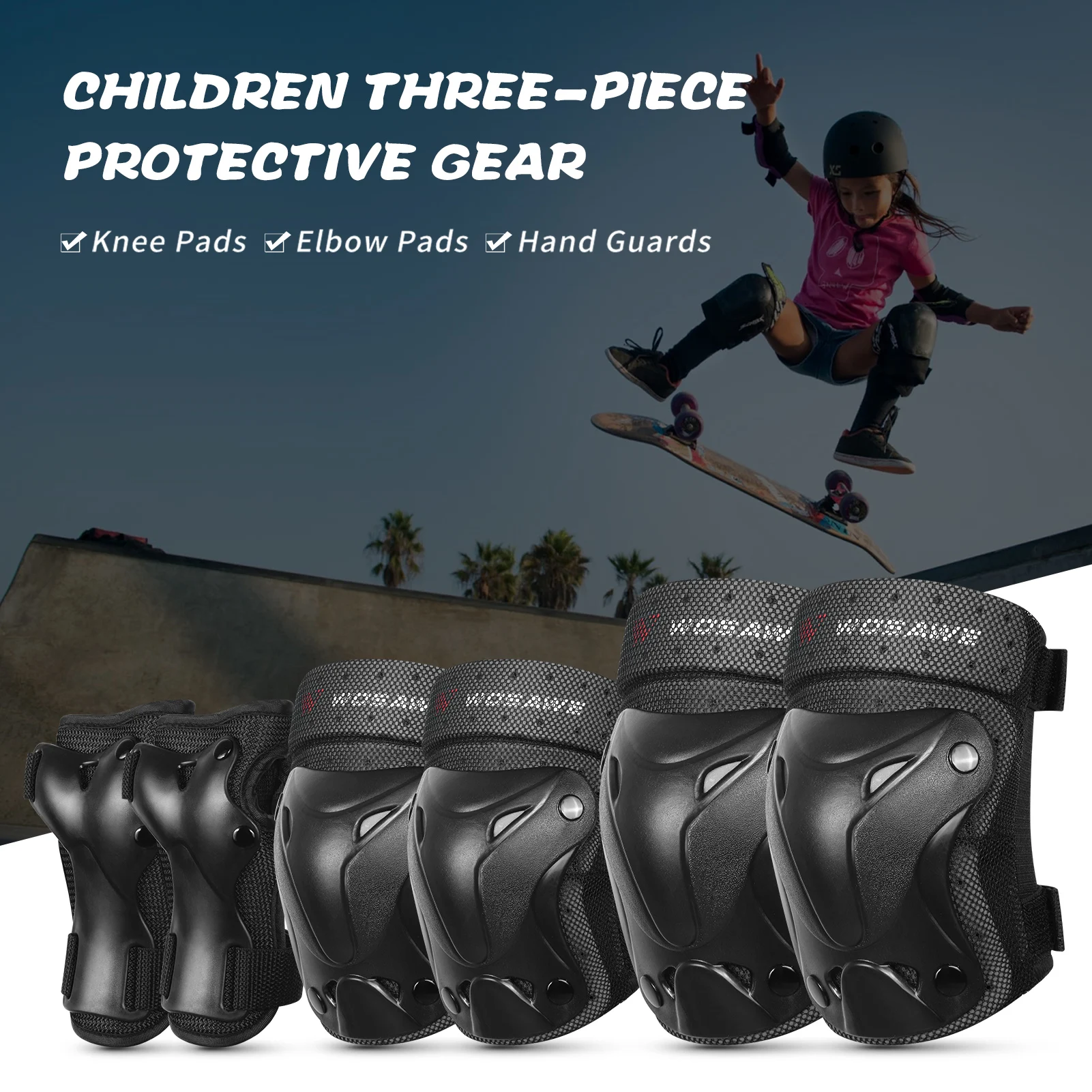 

Защита для колена 2021, наколенники, налокотники, защита для запястья, комплект защитного снаряжения для детей, для спорта, езды на велосипеде,...