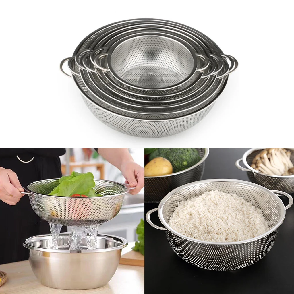 Сетчатый дуршлаг из нержавеющей стали сито для риса овощей кухонные