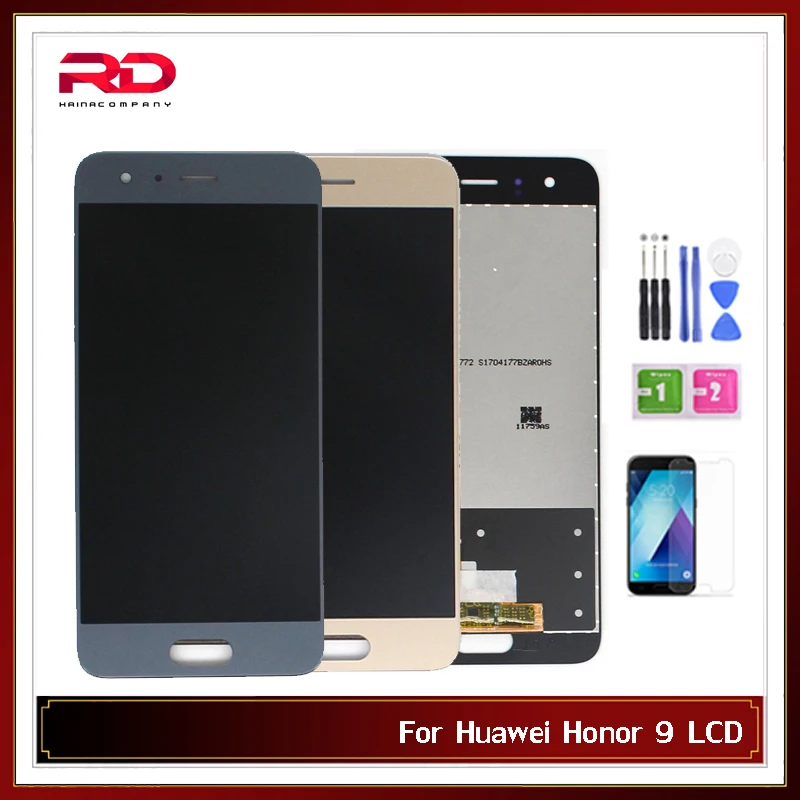 ЖК-дисплей для huawei Honor 9 Дисплей Сенсорный экран для оцифровки STF-AL00 STF-L09 STF-AL10 STF-TL10 ЖК-дисплей Дисплей с рамкой