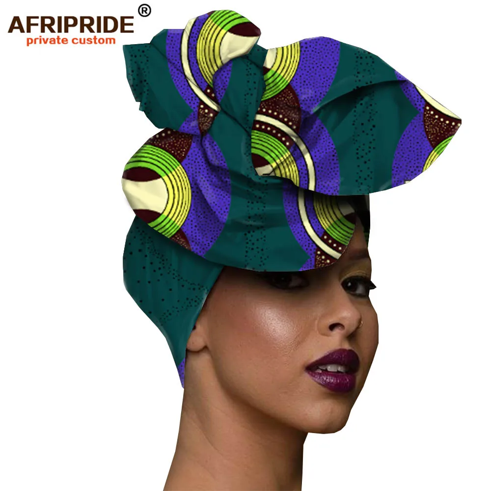 288x Африканская мода, повязка на голову для женщин, AFRIPRIDE, bazin richi, высокое качество, хлопок, воск, принт, Женская бандана A19H001 - Цвет: 288x