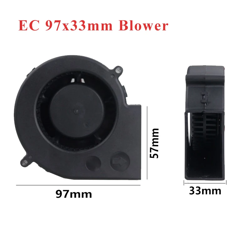 2 шт. Gdstime AC 110 в 115 120 220 240 97x33 мм 97 центробежный вентилятор EC 9733 двойной шаровой