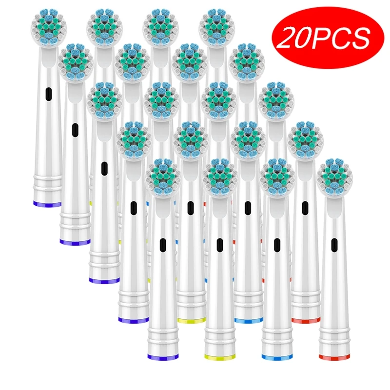 

Toothbrush Replacement Heads For Braun Oral B Electric Toothbrush - Oralb 20 Pcs/lot Sensitive Gum Care Toothbrush Brush Heads