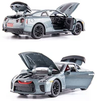 gtr r34 r35 alloy sports car die casting metal toy car sound and light simulation model childrens collection gift 132
