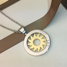 AYBS BV Necklaces 1:1 High Quality LOGO Roman Classic Circle Rotating Sun Necklace Womens Jewelry Luxury BVL Brand Hot Selling