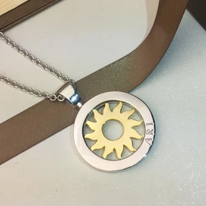 aybs bv necklaces 11 high quality logo roman classic circle rotating sun necklace womens jewelry luxury bvl brand hot selling free global shipping