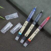 5pc quick drying straight liquid roller point pen creative gel pen large capacity fountain pen office school supplies stationery