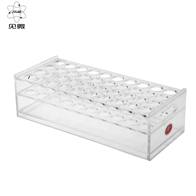 Стойка для пробирок прямоугольная прозрачная из плексированного стекла стойка 18