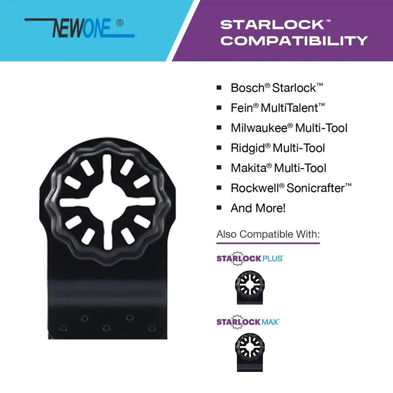 NEWONE Bi-metal Starlock Осциллирующее лезвие для многофункциональной пилы листового