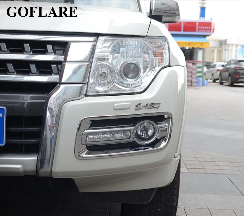 Хромированная передняя противотуманная фара Накладка бампера для Mitsubishi Pajero IV V73 V77 V80 V93 V95 V97 V98 аксессуары для стайлинга автомобилей