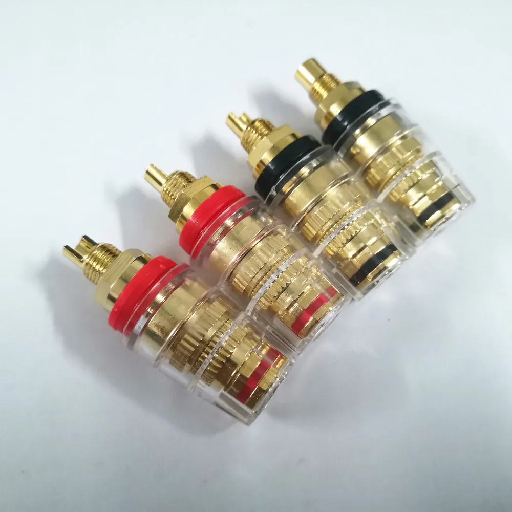 4 мм штыревой штырь латунный позолоченный Hifi терминалы связывания банан разъем