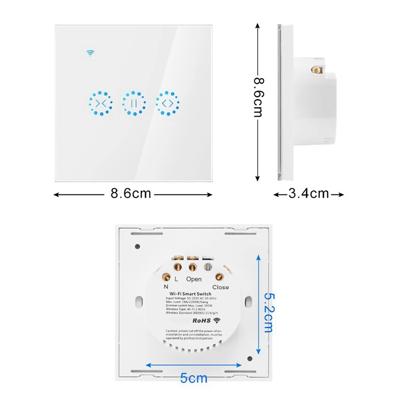 

WiFi Smart Curtain Switch for Roller Shutter Electric Curtain Motorized Blinds Voice Control for Alexa Smart Life
