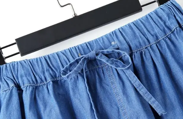 Модные женские повседневные джинсовые шорты с карманами и дырками синие