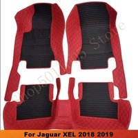 car floor mats for jaguar xel 2018 2019 auto interiors accessories styling custom artificial leather front and rear foot pads