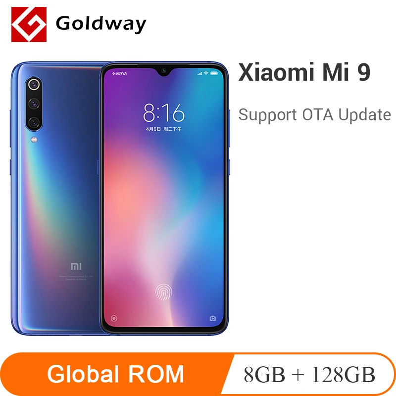 Мобильный телефон mi 9 Snapdragon 128 с глобальной ПЗУ Xiaomi 8 ГБ ОЗУ 855 Гб Восьмиядерный