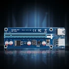 Переходник 006C PCIe 1x на 16x Express Riser Card, графический переходник pci-e, 60 см, кабель USB 3,0, SATA на 6-контактный разъем питания