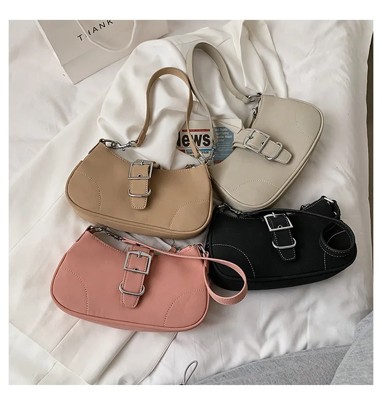 

2021 New Korean Women's Bags PU Fashion One-shoulder Messenger Small Square Bag