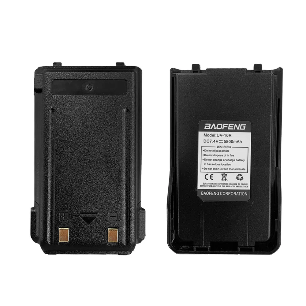 Baofeng UV-10R High Capacity Battery 5800mAh Long Standy Two Way Radio UV10R Replacement Battery USB Charging Extra Battery