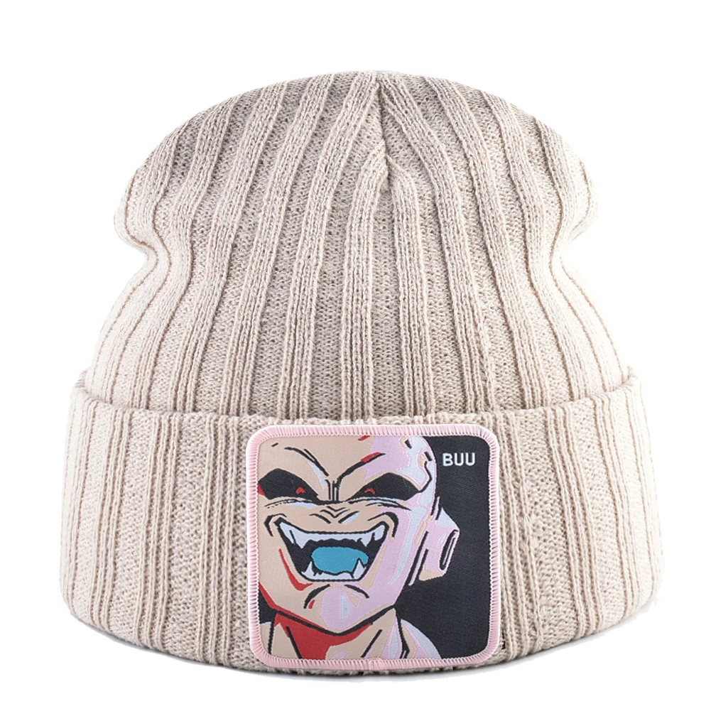 MAJIN BUU зимняя шапка для мужчин дракон вязаная шапочка с помпонами шапка s Женская Skullies Beanies для мужчин вязанная шапка с вышивкой унисекс теплые шапки Gorro