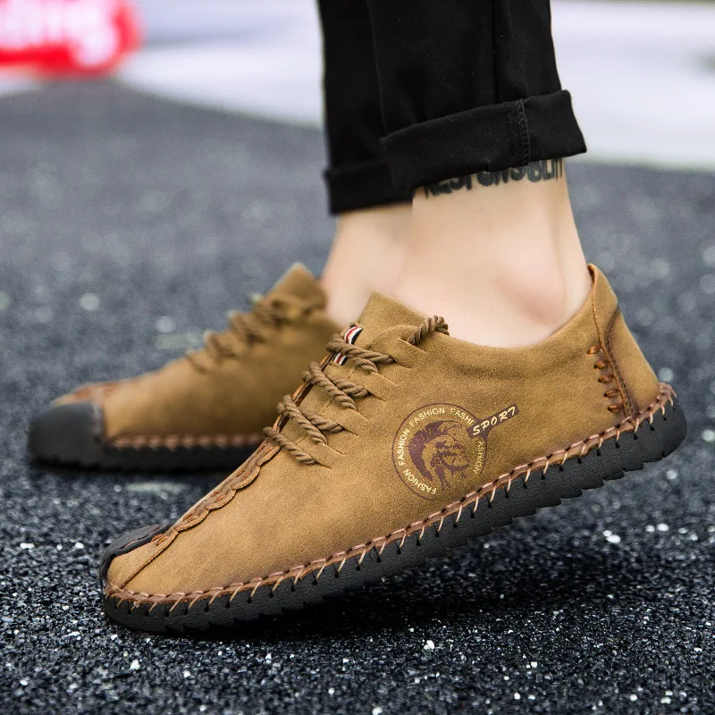 

Men Sneakers Fashion Men Casual Shoes Leather Handmade Breathable Man Shoes Luxury Brand Mens Loafers Moccasins Adult Footwear