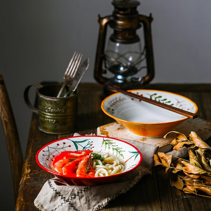 Мультяшная керамическая миска для салата кошачий Завтрак хлопья фруктовая