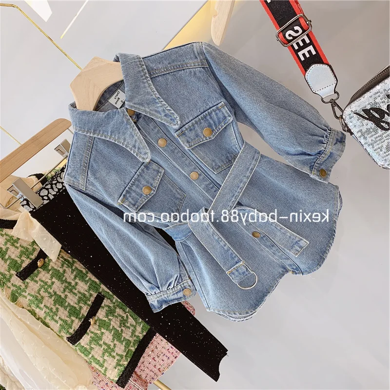 Ковбойское платье с острым воротником и поясом для девочек длинное пальто осеннее платье Новое Детское платье. Платье принцессы