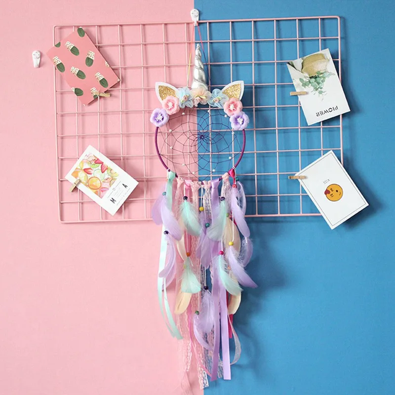 

Милый Единорог колокольчик Ловец снов перья ловли монтернет Свадебная вечеринка Декор Единорог Подвеска Украшения