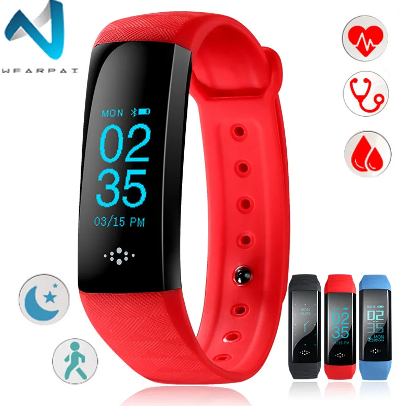 Wearpai M2S Smartband 3 цвета фитнес трекер часы Спорт пульсометр кровяное давление SmartWatch