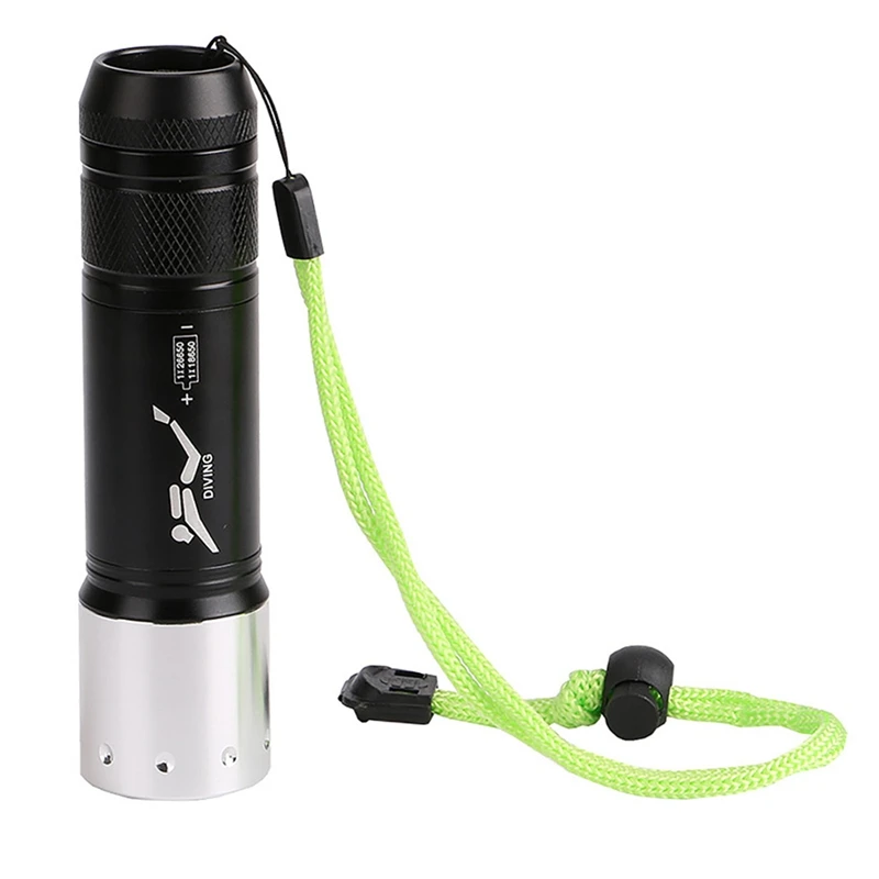 

Professional Diving Torch Waterproof 3-Modes T6 Dive Diving Flashlight Underwater Torch 1X18650/3XAAA/1 x 26650 Battery