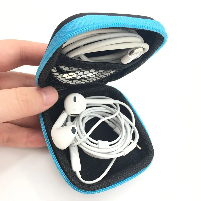 Квадратные чехлы для наушников футляр подарочный хранения маленькие сумки с USB