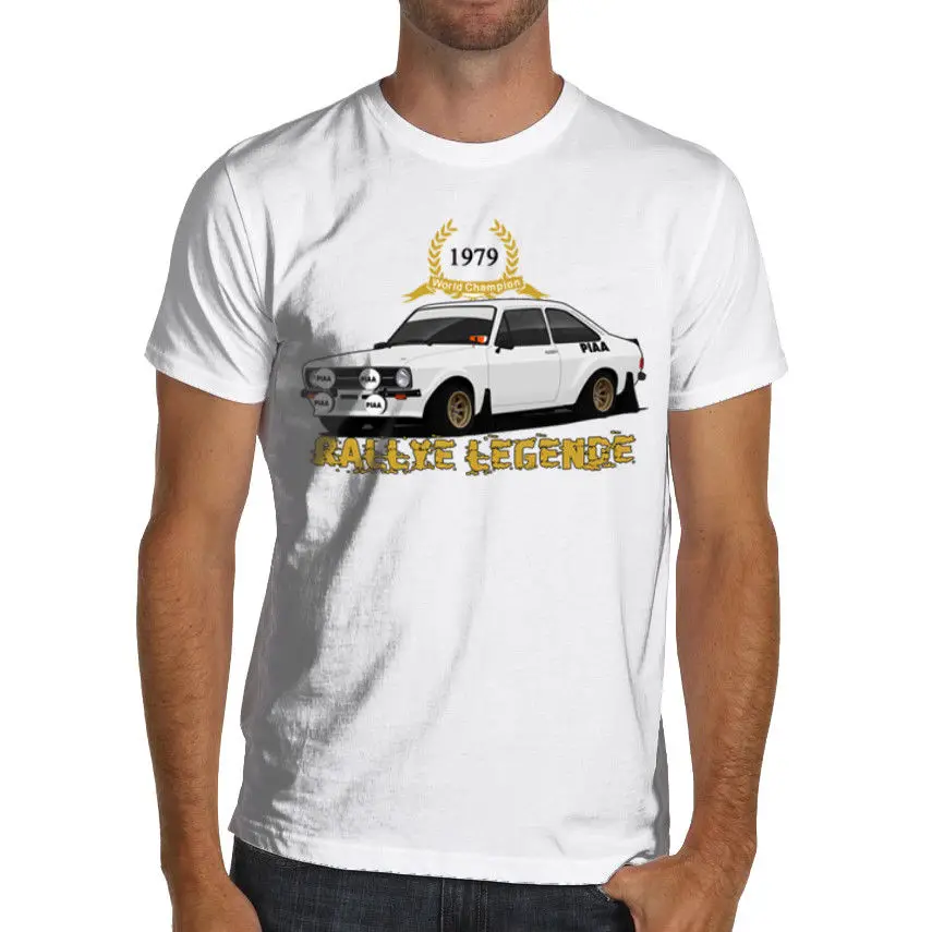 

New Summer Cool T-Shirt Rallye Rally Legend American Car Fans Escort Mk2 Rs1800 Vintage Racings T Shirt Cotton Tee Shirt Unisex