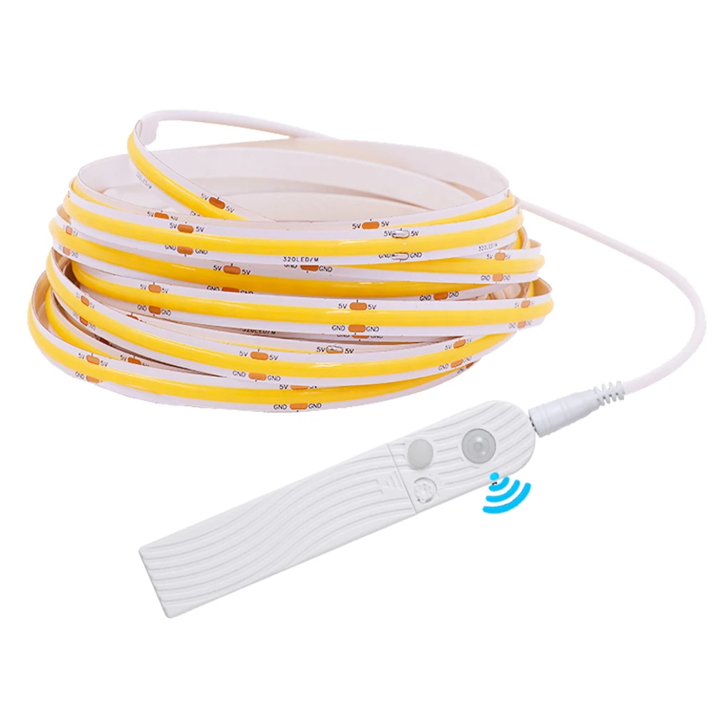 PIR датчик движения COB светодиодный светильник DC5V USB Батарея питания FOB s высокой