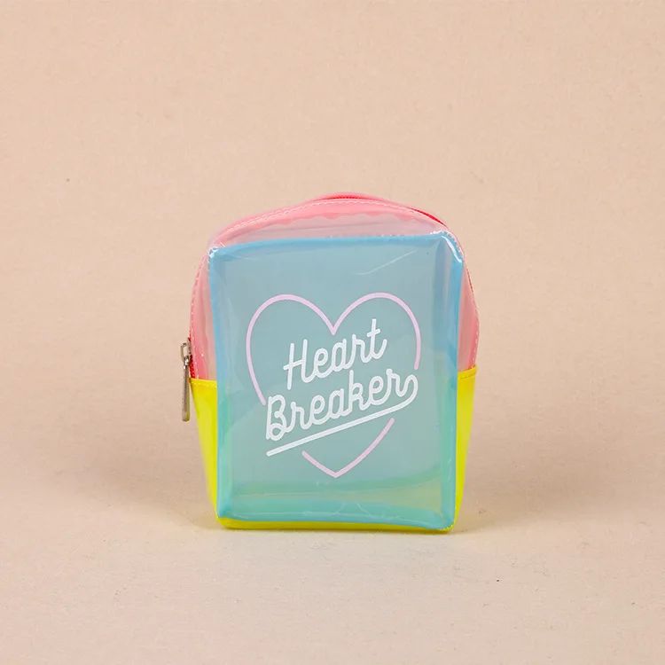 

Factory Customized PVC Jelly Color Block Bag Creative Colored Plastic Film Storage Bag Cartoon Change Purse Mini Zipper Bag