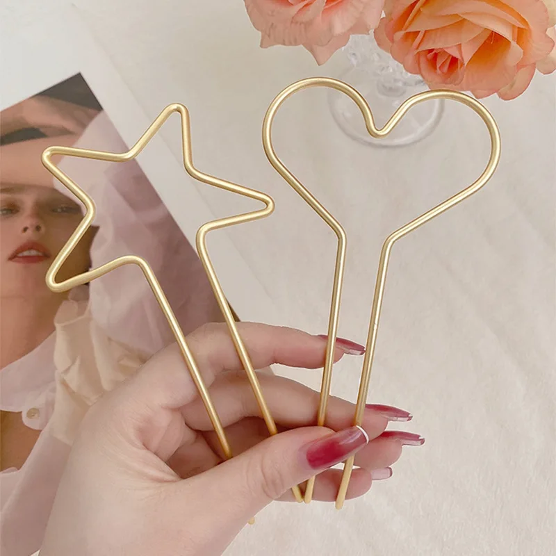 Металлическая U-образная волнистая шпилька для волос Шпилька держатель пучка