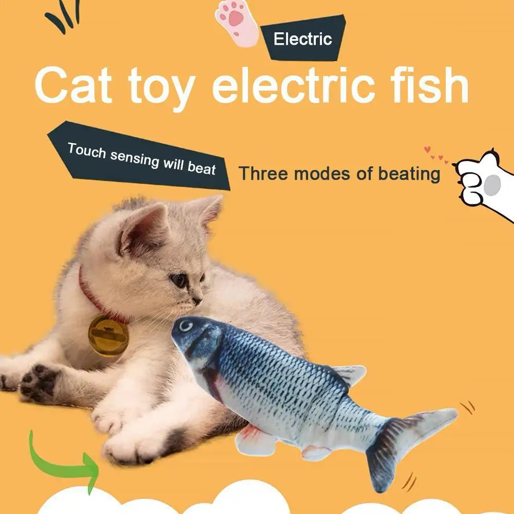

Интерактивная электронная игрушка для кошек, домашних животных, 3D имитация рыбы, игрушки для собак, имитация укусов, жевательная игрушка дл...