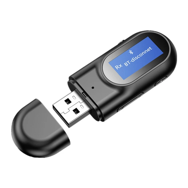 

USB Bluetooth 5,0 аудио приемник передатчик с ЖК-дисплеем Мини 3,5 мм AUX RCA беспроводной адаптер